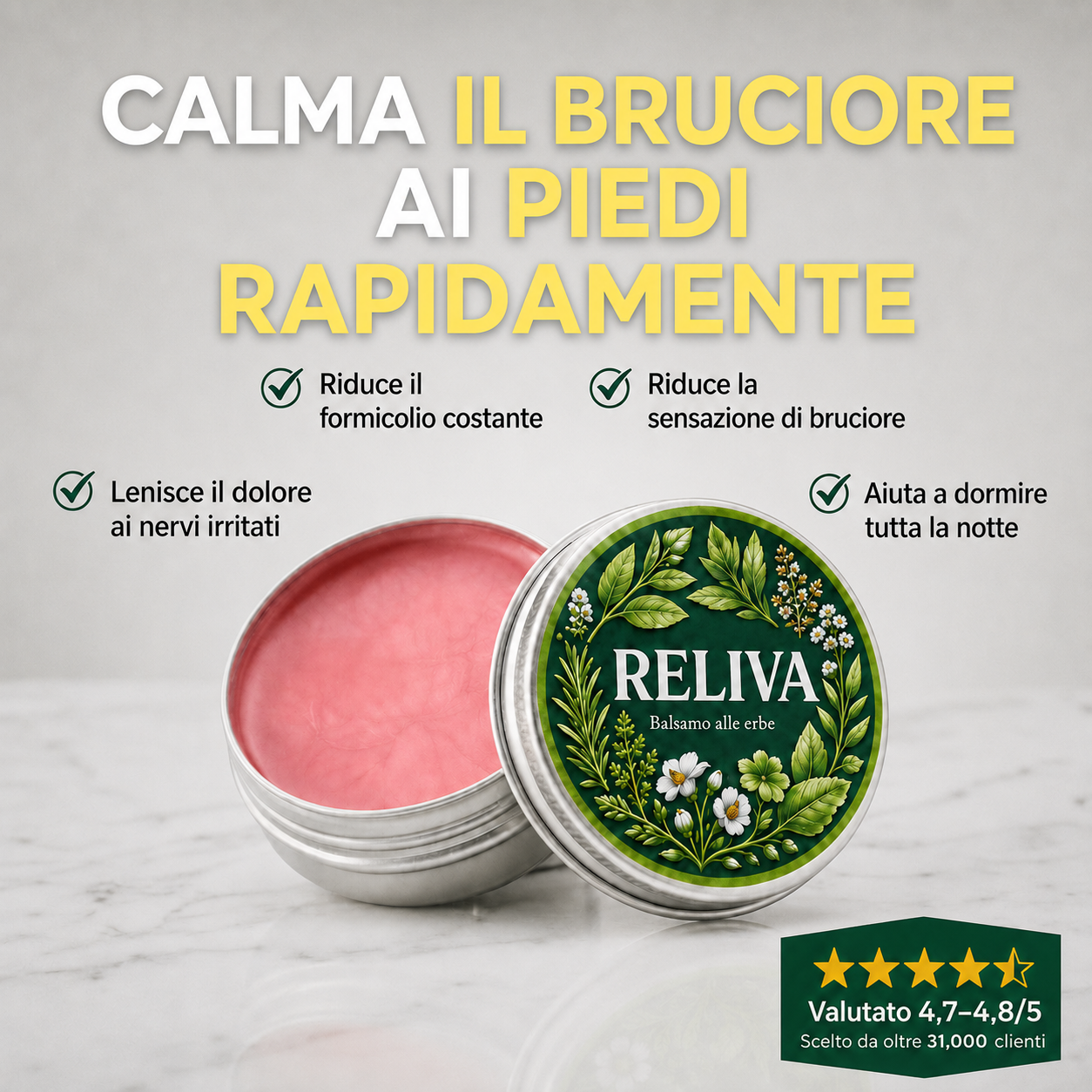 Reliva Derm Balsamo alle erbe per la neuropatia