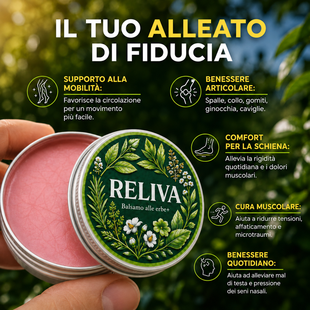 Reliva Derm Balsamo alle erbe per Artrite al ginocchio