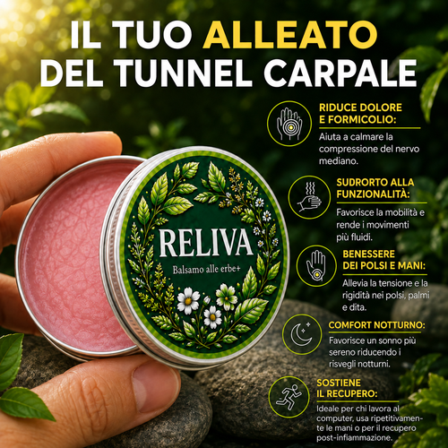 Reliva Derm Balsamo alle erbe per Tunnel Carpale