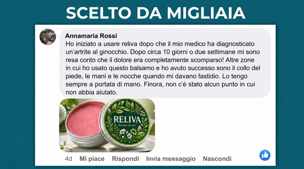 Reliva Derm Balsamo alle erbe per Artrite al ginocchio