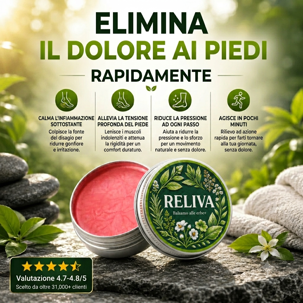 RelivaDerm Balsamo alle erbe per fascite plantare