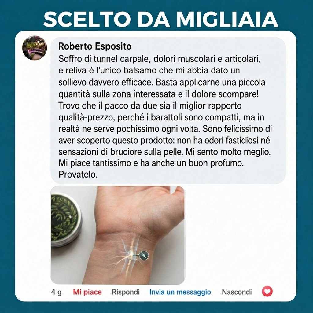Reliva Derm Balsamo alle erbe per Tunnel Carpale