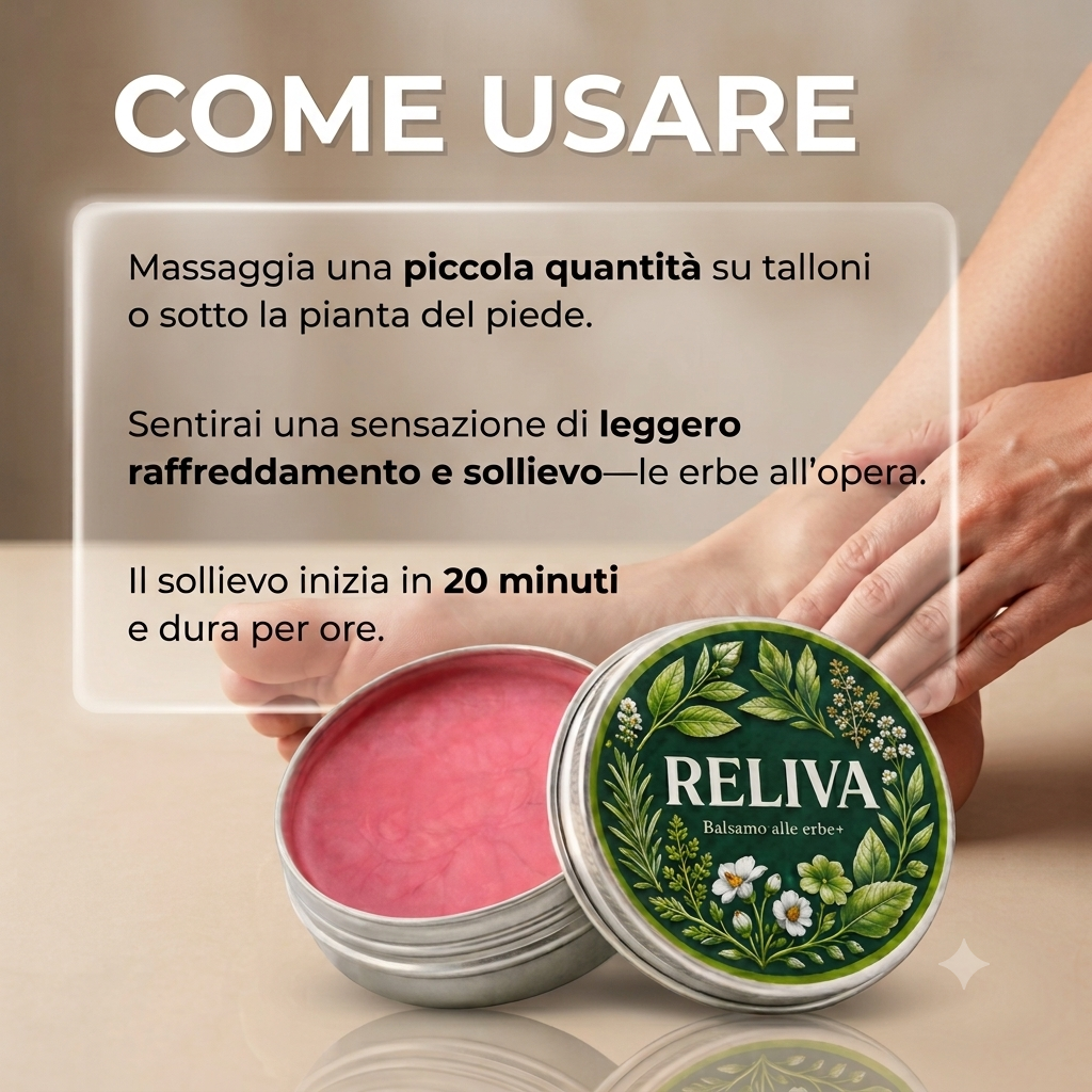 RelivaDerm Balsamo alle erbe per fascite plantare