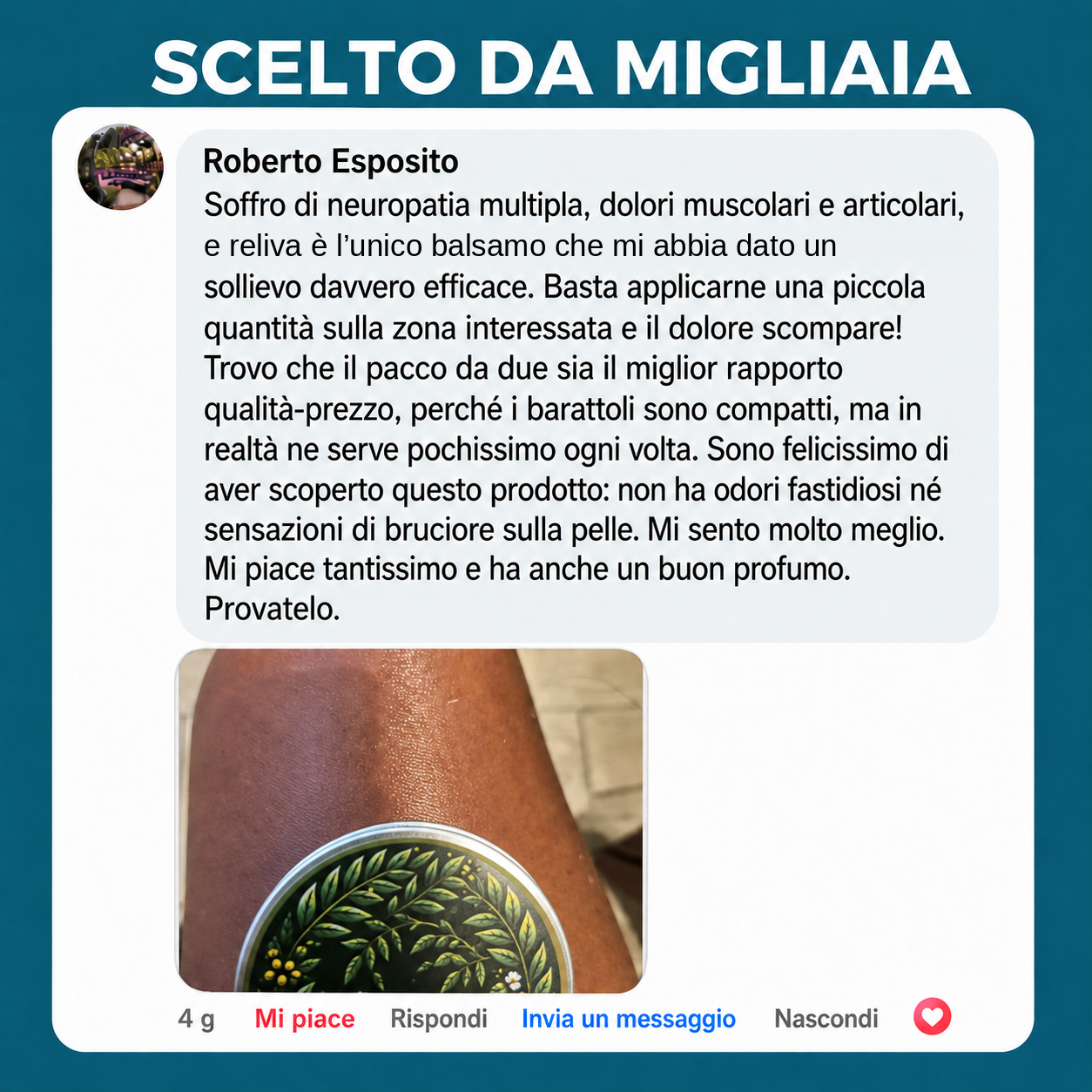 Reliva Derm Balsamo alle erbe per la neuropatia